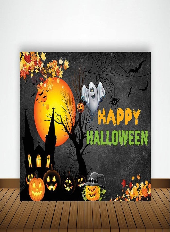 Theme My Party Halloween Theme Party Decoration Items with Halloween Backdrop Banner, Party Supplies (6FT X 6FT) - Image 1